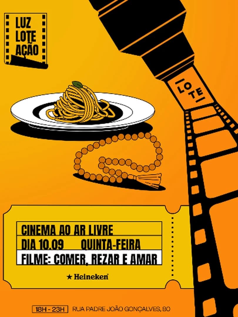 CINEMA DO LOTE: COMER, REZAR E AMAR